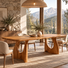 Aelivane Sculpted Arch Base Handcrafted Dining Table Teak - Timberustic Dining Table