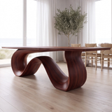 Aeliwyn Sculpted Loop Base Handcrafted Dining Table - Timberustic Dining Table