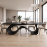 Aeliwyn Sculpted Loop Base Handcrafted Dining Table Black - Timberustic Dining Table