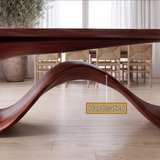 Aeliwyn Sculpted Loop Base Handcrafted Dining Table - Timberustic Dining Table