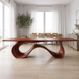 Aeliwyn Sculpted Loop Base Handcrafted Dining Table - Timberustic Dining Table