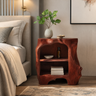 Aelodell Sculpted Frame Handcrafted Bedside Table by Timberustic — Mahogany finish