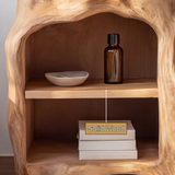 Aelodell Sculpted Frame Handcrafted Bedside Table by Timberustic — solid wood detail