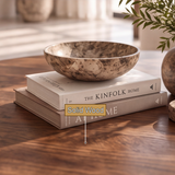 Aelowyn Oval-Top Sculpted Handcrafted Coffee Table by Timberustic — solid wood detail