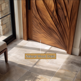 Avelune Flowing Leaf Sculpted Handcrafted Door by Timberustic — natural wood grain detail
