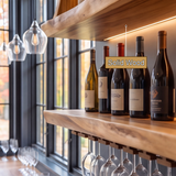 Averique Live Edge Floating Wine Shelf by Timberustic — Solid Wood