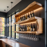 Averique Live Edge Floating Wine Shelf by Timberustic — overall product view
