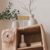 Averlo Asymmetric Open-Shelf Handcrafted Nightstand by Timberustic — solid wood detail