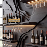 Averune Sculpted Relief-Panel Handcrafted Floating Wine Shelf by Timberustic — handcrafted details