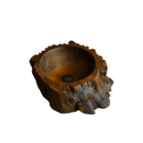 Brontara Rugged Edge Sculpted Handcrafted Vessel Sinks Brown - Timberustic Vessel Sinks