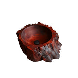 Brontara Rugged Edge Sculpted Handcrafted Vessel Sinks Mahogany - Timberustic Vessel Sinks