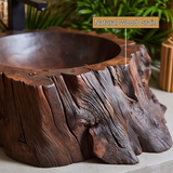 Brontara Rugged Edge Sculpted Handcrafted Vessel Sinks - Timberustic Vessel Sinks
