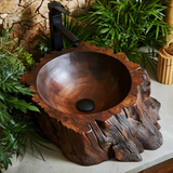 Brontara Rugged Edge Sculpted Handcrafted Vessel Sinks - Timberustic Vessel Sinks