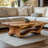Caelora Live Edge Sculpted Coffee Table by Timberustic — overall product view