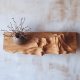 Caelridge Sculpted Topographic Mountain Handcrafted Floating Shelf - Timberustic Floating Shelf