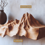 Caelridge Sculpted Topographic Mountain Handcrafted Floating Shelf - Timberustic Floating Shelf