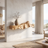 Caelridge Sculpted Topographic Mountain Handcrafted Floating Shelf Natural Oak - Timberustic Floating Shelf