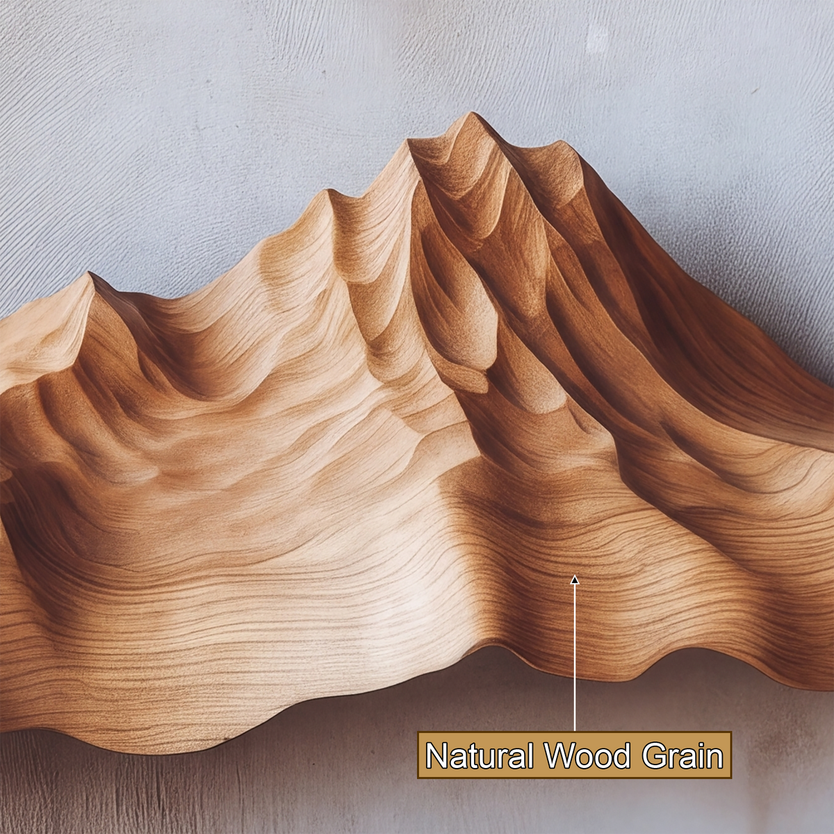 Caelridge Sculpted Topographic Mountain Handcrafted Floating Shelf - Timberustic Floating Shelf