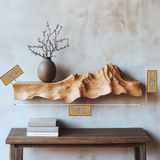Caelridge Sculpted Topographic Mountain Handcrafted Floating Shelf - Timberustic Floating Shelf
