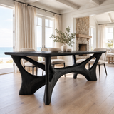 Caelvane Sculpted Branch Base Handcrafted Dining Table Black - Timberustic Dining Table