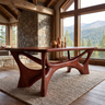 Caelvane Sculpted Branch Base Handcrafted Dining Table Mahogany - Timberustic Dining Table