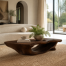 Caelvero Live Edge Sculpted Coffee Table by Timberustic — Dark Walnut finish