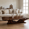 Caelvora Live Edge Sculpted Coffee Table by Timberustic — Dark Walnut finish