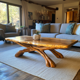 Caldrava Live Edge Sculpted Coffee Table by Timberustic — overall product view