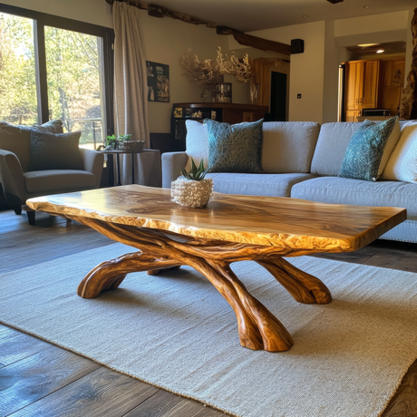 Caldrava Live Edge Sculpted Coffee Table - Timberustic Coffee Table