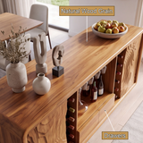 Calvessa Solid Wood Handcrafted Wine Cabinet by Timberustic — product detail view 5
