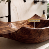 Calyra Raised-Corner Sculpted Handcrafted Vessel Sinks - Timberustic Vessel Sinks