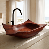 Calyra Raised-Corner Sculpted Handcrafted Vessel Sinks Mahogany - Timberustic Vessel Sinks