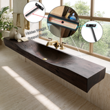 Caveren Sculpted Trough Handcrafted Floating Bathroom Vanity with Integrated Sink by Timberustic — product detail view 5