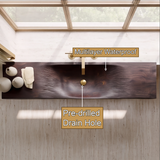 Caveren Sculpted Trough Handcrafted Floating Bathroom Vanity with Integrated Sink by Timberustic — product detail view 2