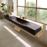 Caveren Sculpted Trough Handcrafted Floating Bathroom Vanity with Integrated Sink by Timberustic — product dimensions