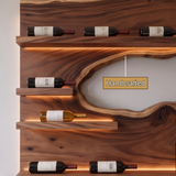 Cendralis Live Edge Handcrafted Floating Wine Shelf by Timberustic — handcrafted details