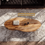 Cevorin Sculpted Solid Wood Coffee Table by Timberustic — natural wood grain detail