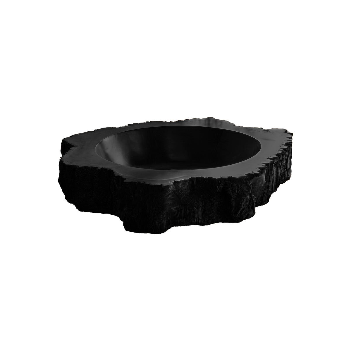 Cortessa Round Bark-Textured Handcrafted Vessel Sinks Black - Timberustic Vessel Sinks