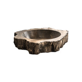 Cortessa Round Bark-Textured Handcrafted Vessel Sinks Natural Oak - Timberustic Vessel Sinks