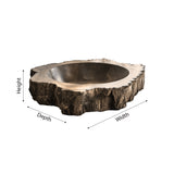 Cortessa Round Bark-Textured Handcrafted Vessel Sinks - Timberustic Vessel Sinks