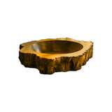 Cortessa Round Bark-Textured Handcrafted Vessel Sinks Teak - Timberustic Vessel Sinks