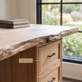 Dendrava Tree Base Sculpted Handcrafted Desk With Drawers by Timberustic — product detail view 3