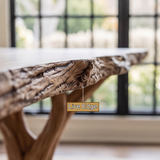 Dendrava Tree Base Sculpted Handcrafted Desk With Drawers by Timberustic — product detail view 4