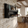 Elvarin Handcrafted Floating Wine Shelf by Timberustic — Black finish