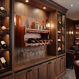 Elvarin Handcrafted Floating Wine Shelf by Timberustic — Mahogany finish