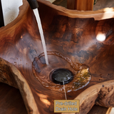 Mirevane Live Edge Sculpted Vessel Sink - Timberustic Vessel Sinks