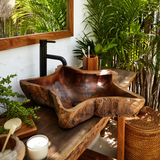 Mirevane Live Edge Sculpted Vessel Sink - Timberustic Vessel Sinks
