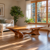 Mirevon Live Edge Sculpted Coffee Table by Timberustic — product detail view 7
