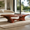 Mirevon Live Edge Sculpted Coffee Table by Timberustic — Mahogany finish