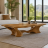 Mirevon Live Edge Sculpted Coffee Table by Timberustic — Teak finish